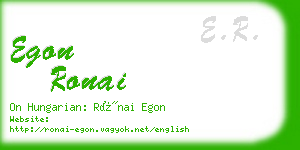 egon ronai business card