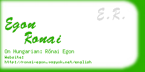egon ronai business card